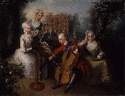 Frederick, Prince of Wales, and his sisters unknow artist
